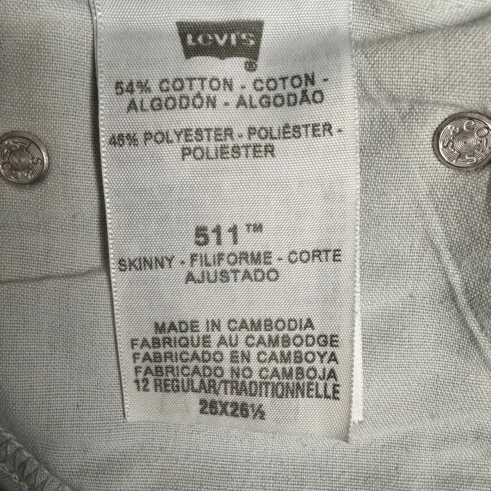 Levi's 511 Skinny Light Wash Denim Jeans Boys 12 Regular